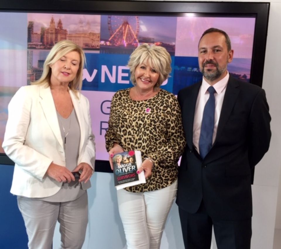 With Lucy Meacock and Ashley Derricot after one of her interview on Granada reports