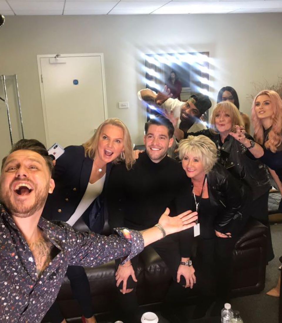 Maggie with the Celebrity Big Brother Cast