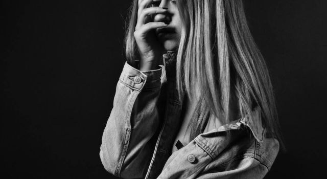Girl in greyscale
