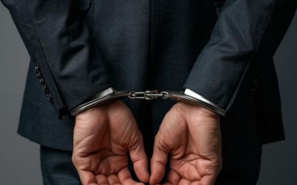 person in handcuffs