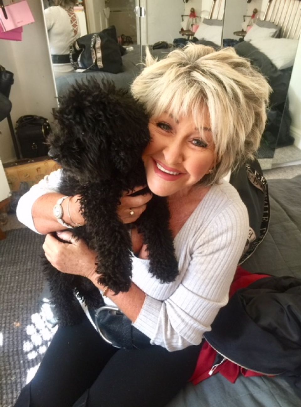 Maggie with Ashley James’ adorable dog  