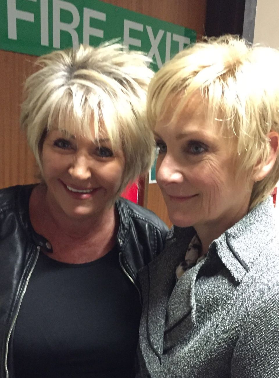 Maggie with Lesley Sharp who plays Maggie in the BBC Drama ‘Three Girls’