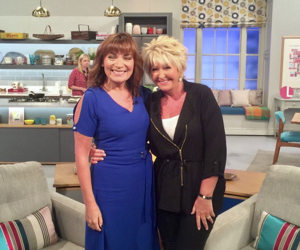 With Lorraine Kelly on her breakfast show ‘Lorraine’ 